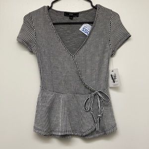 Faux wrap around t shirt